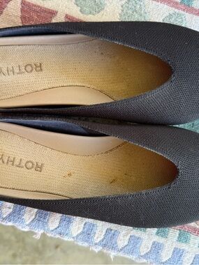 Rothy's Black Knit Mules, Size 9.5